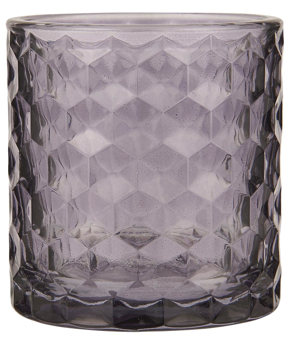 Kerzenhalter für Teelicht farbig Glas, lavender 