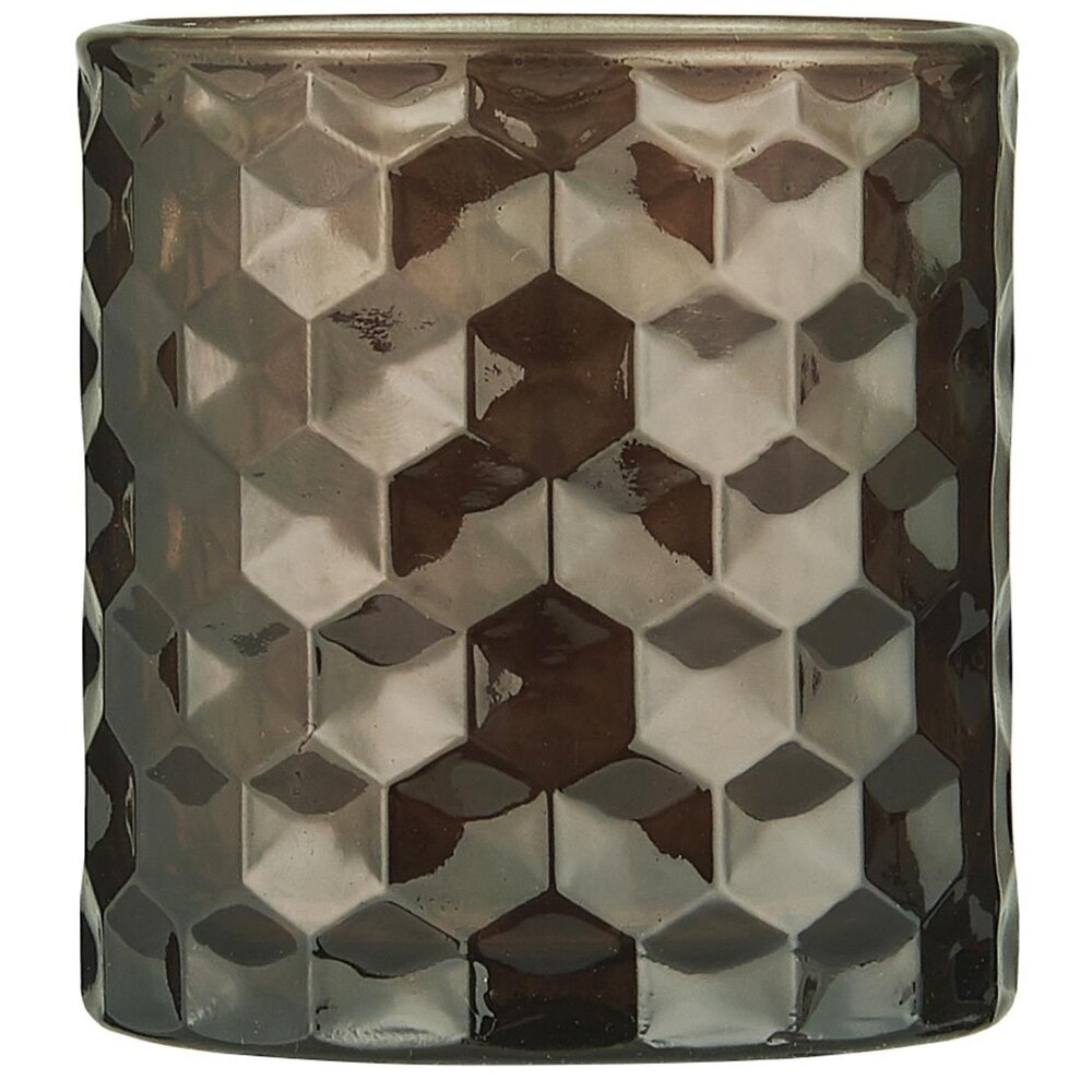 Kerzenhalter für Teelicht farbig Glas, dunkelbraun 