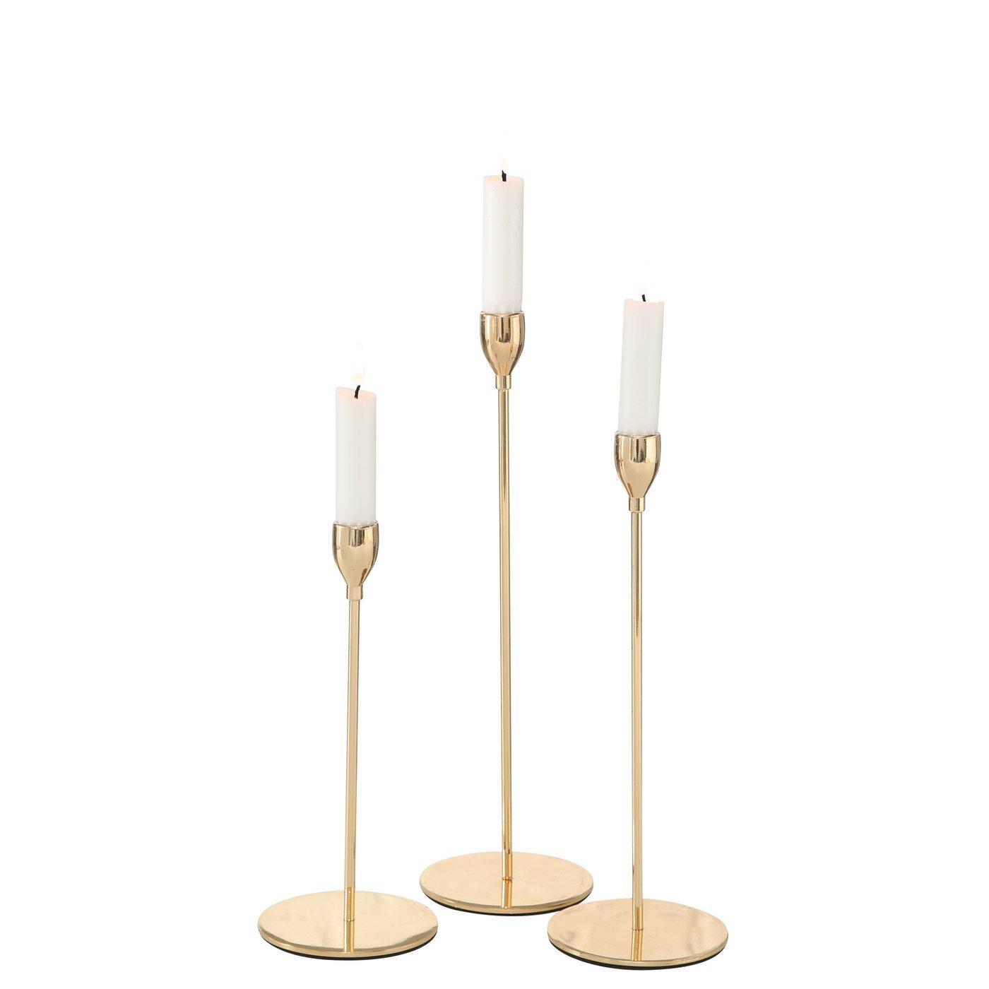 Kerzenhalter Malte Eisen 3er, gold 