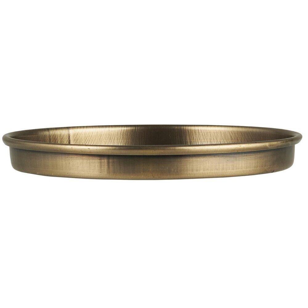 Kerzentablett aus Metall mit Kante, messing Höhe 1, Ø 11 cm