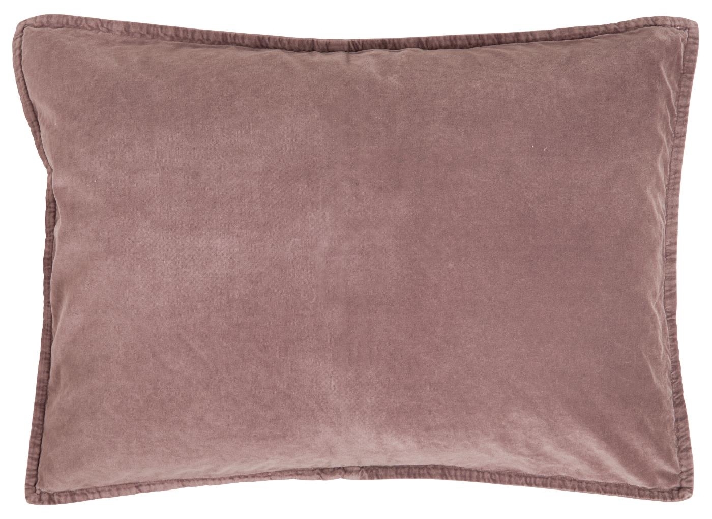 Kissenbezug Velour rechteckig, rosa malva 