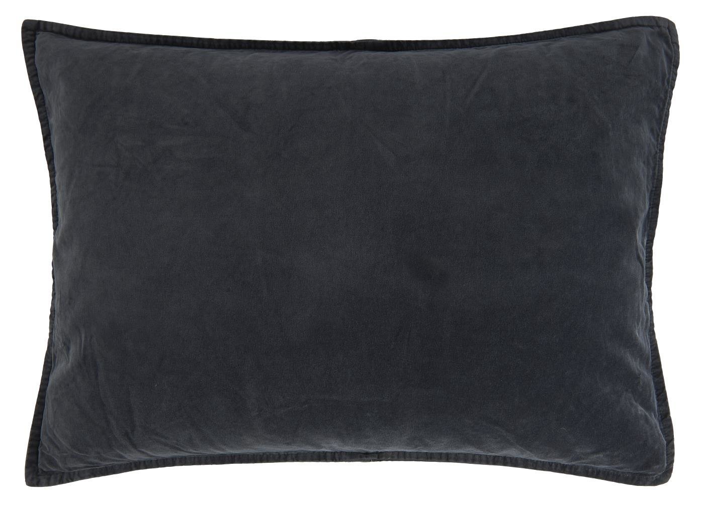 Kissenbezug Velour rechteckig, mitternachtsblau 