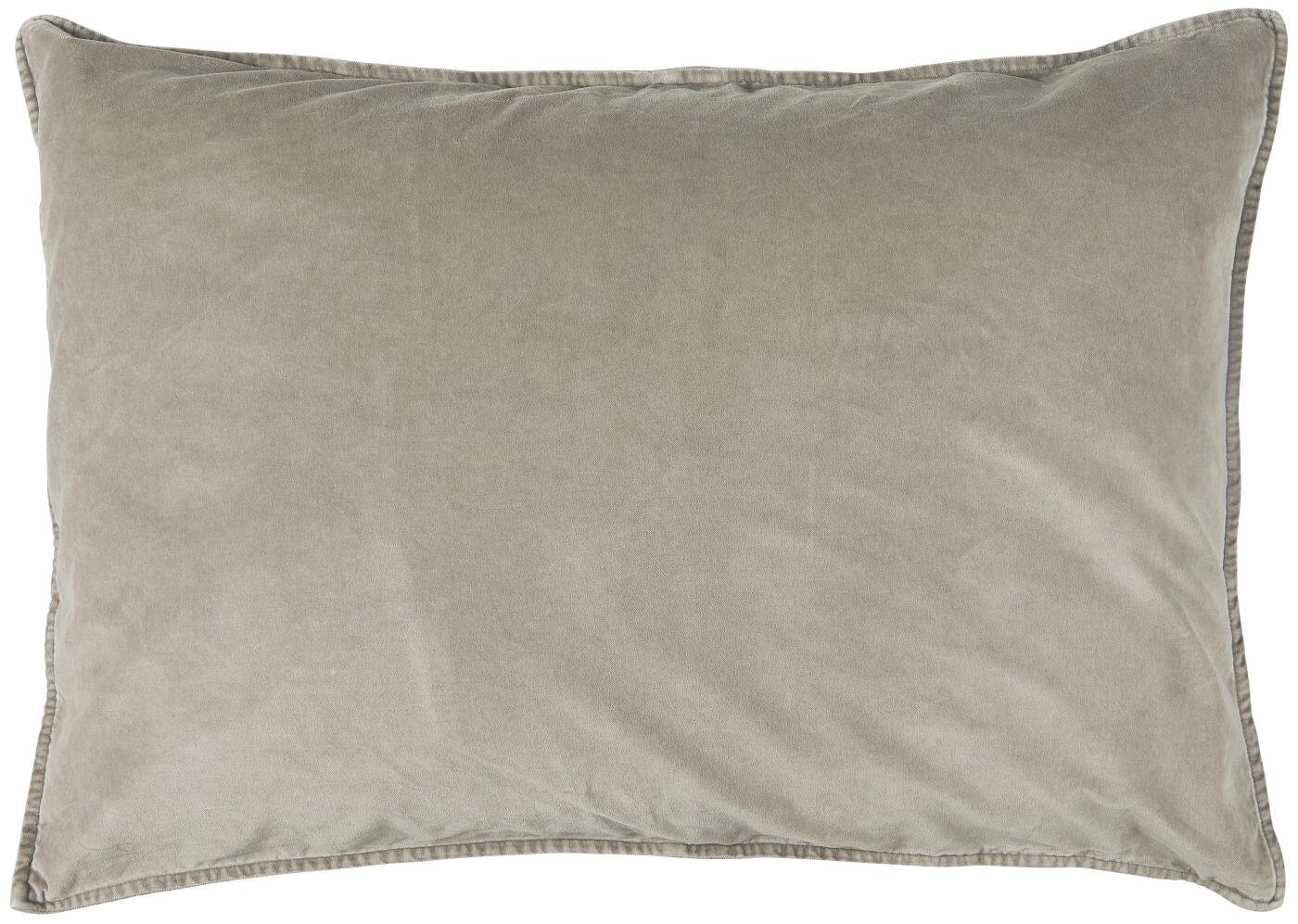 Kissenbezug Velour rechteckig, ash grey 