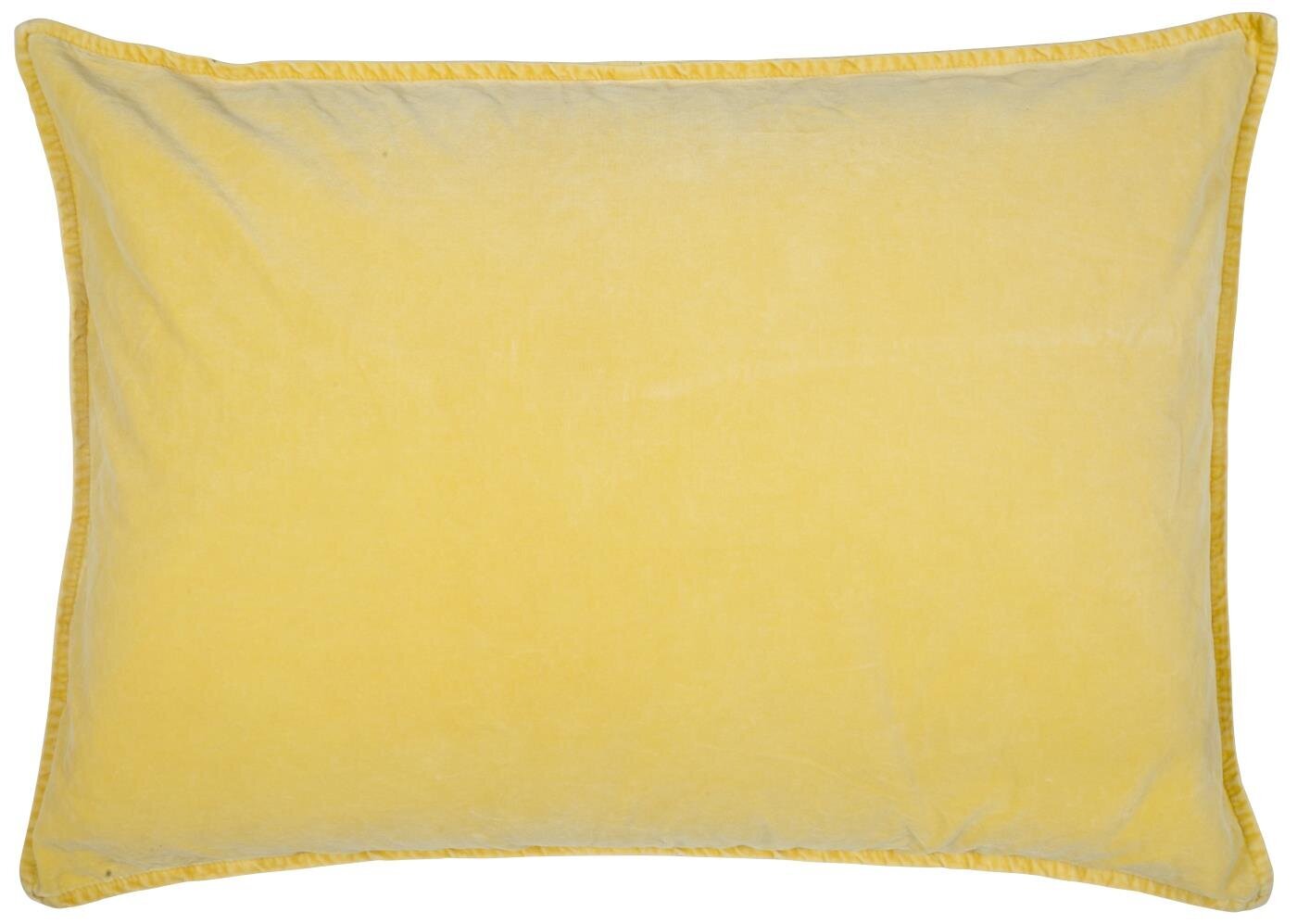 Kissenbezug Velour rechteckig, lemon drop 