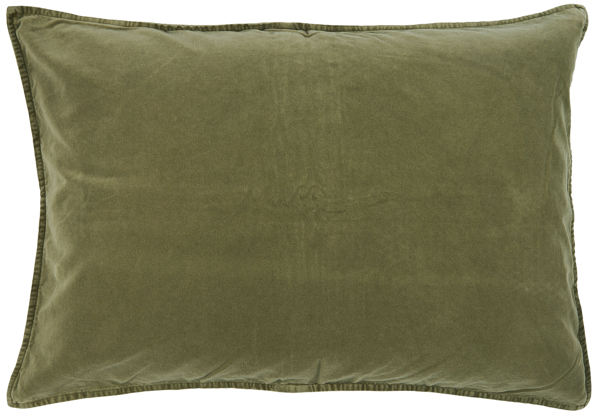 Kissenbezug Velour rechteckig, moosgrün 