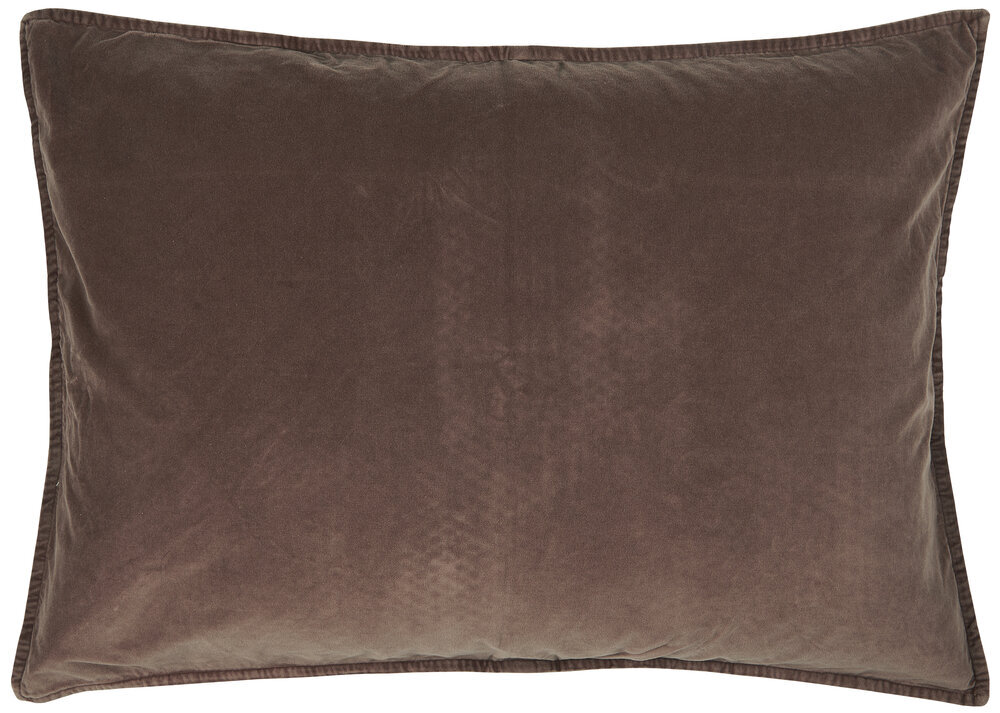 Kissenbezug Velour rechteckig, nutmeg 