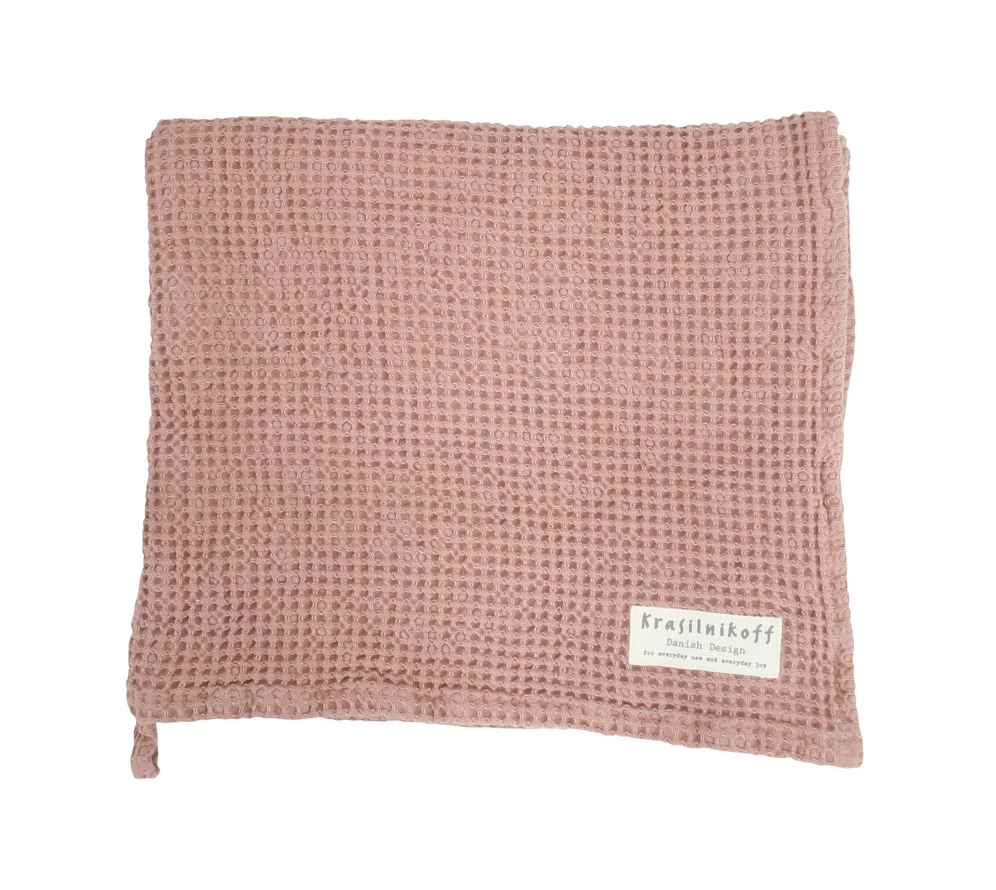 Bad-Handtuch mit Waffelstruktur, rosa 