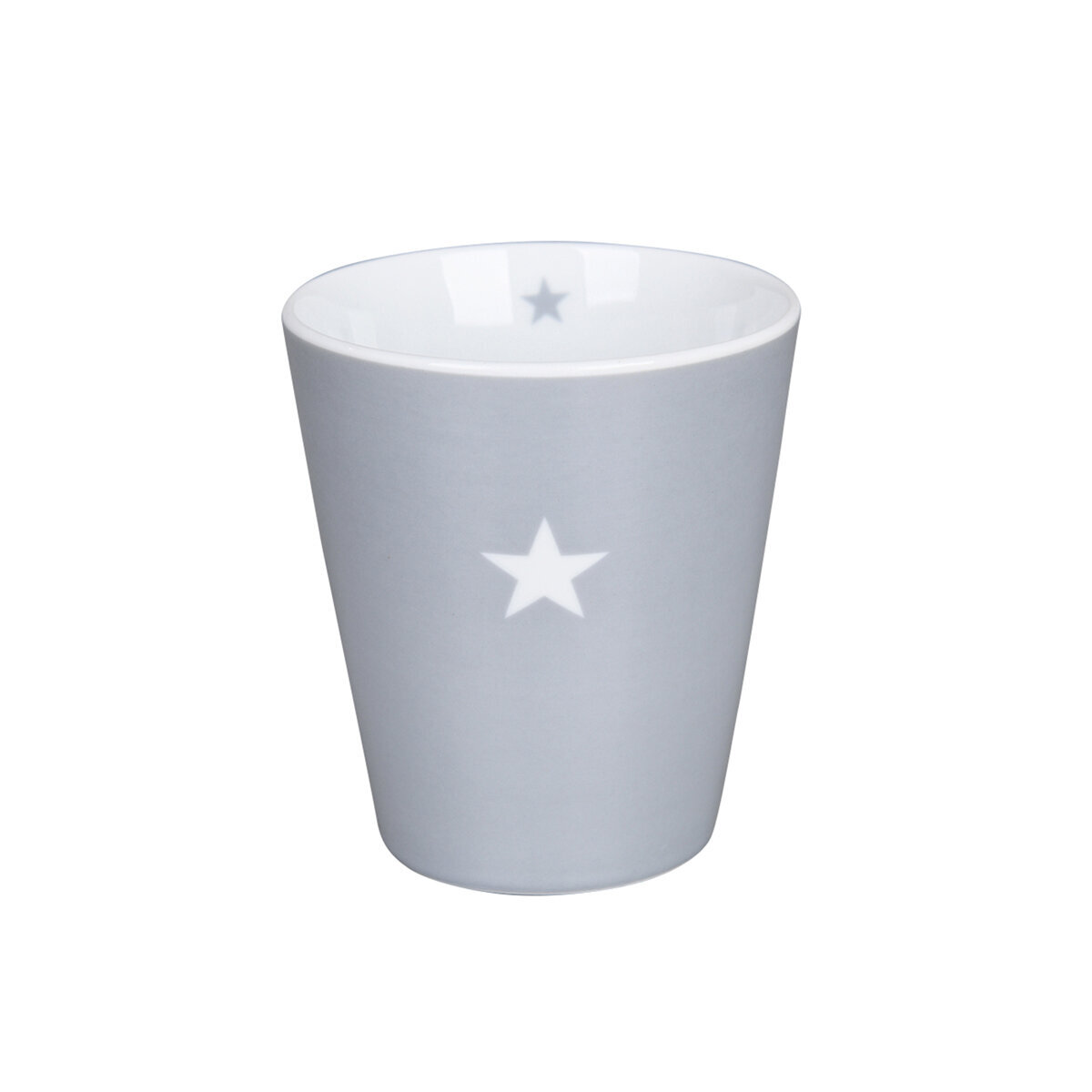 Becher Happy Mug Colourful Star, grau 