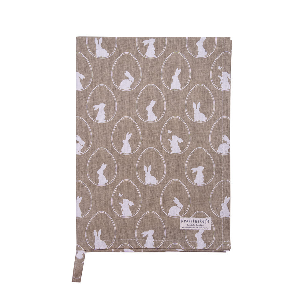 Geschirrhandtuch Allover Bunnies, taupe 