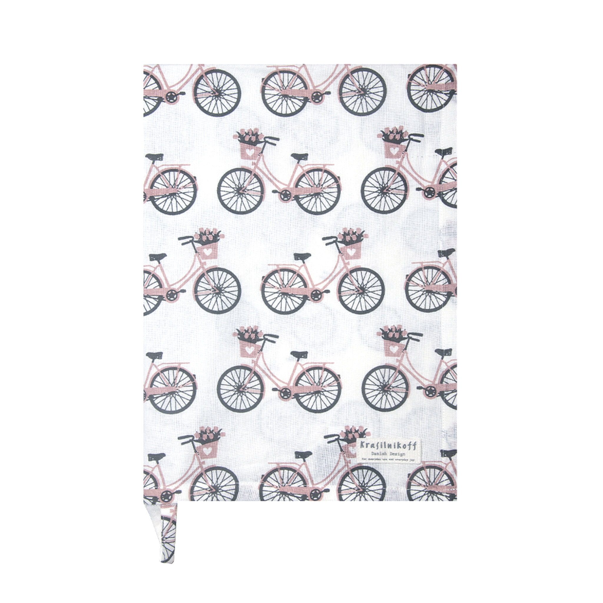 Geschirrhandtuch Bikes, rosa 