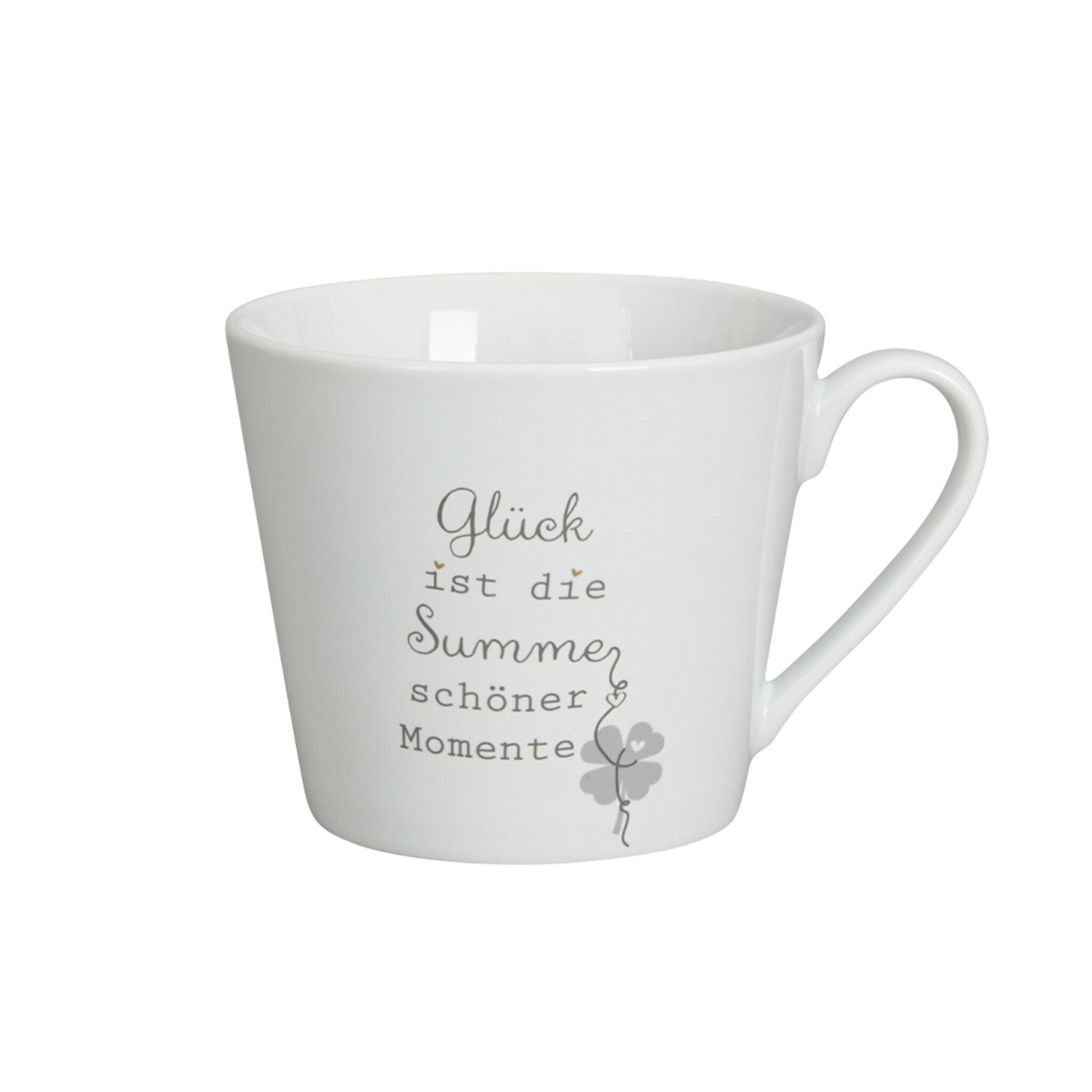 Happy Cup, Glück ist die Summe schöner Momente, weiss 