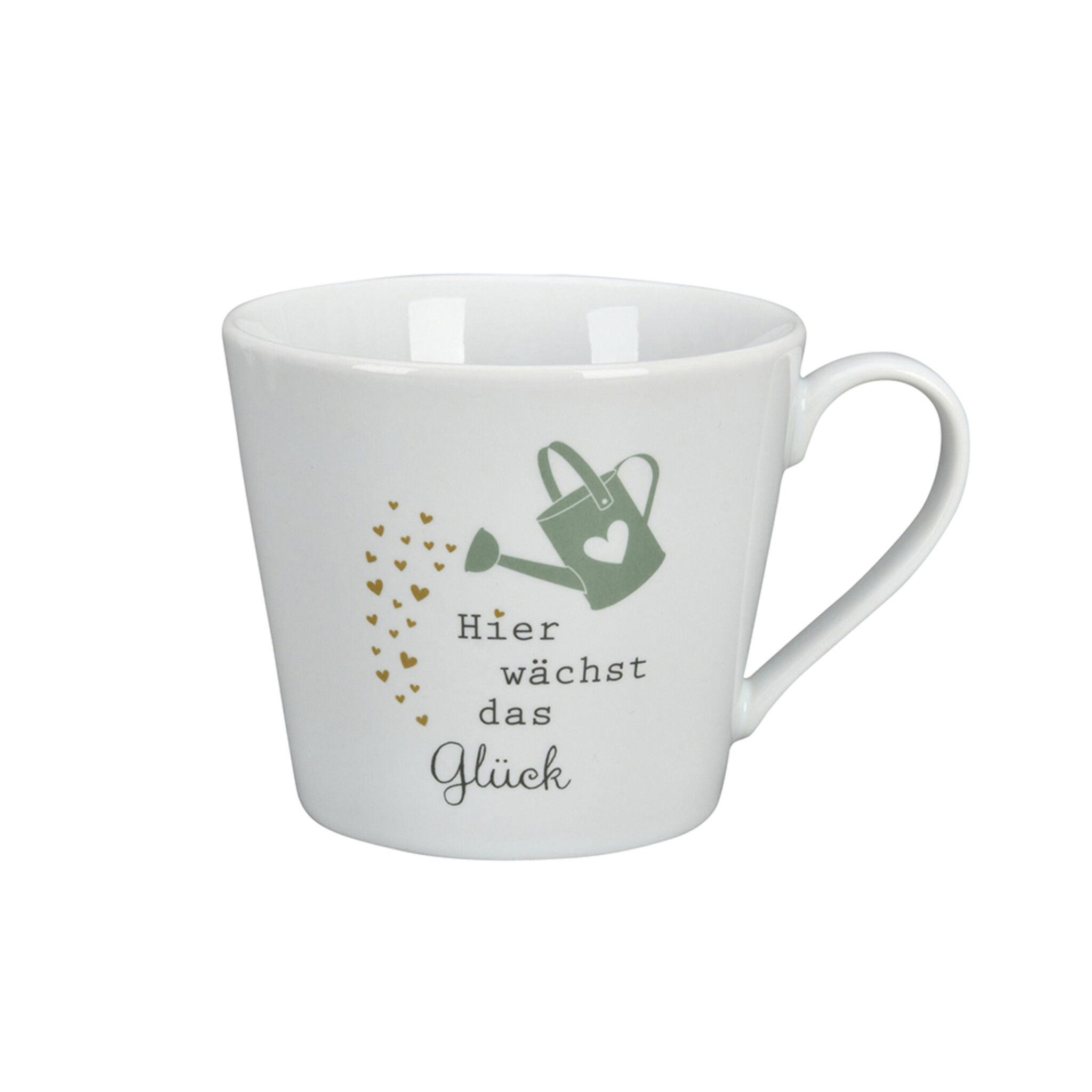 Happy Cup Hier wächst das Glück, weiss 