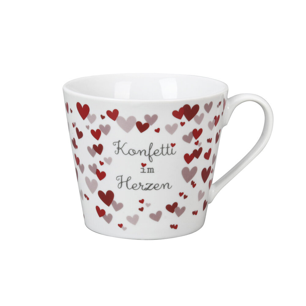 Happy Cup Konfetti im Herzen, rot 