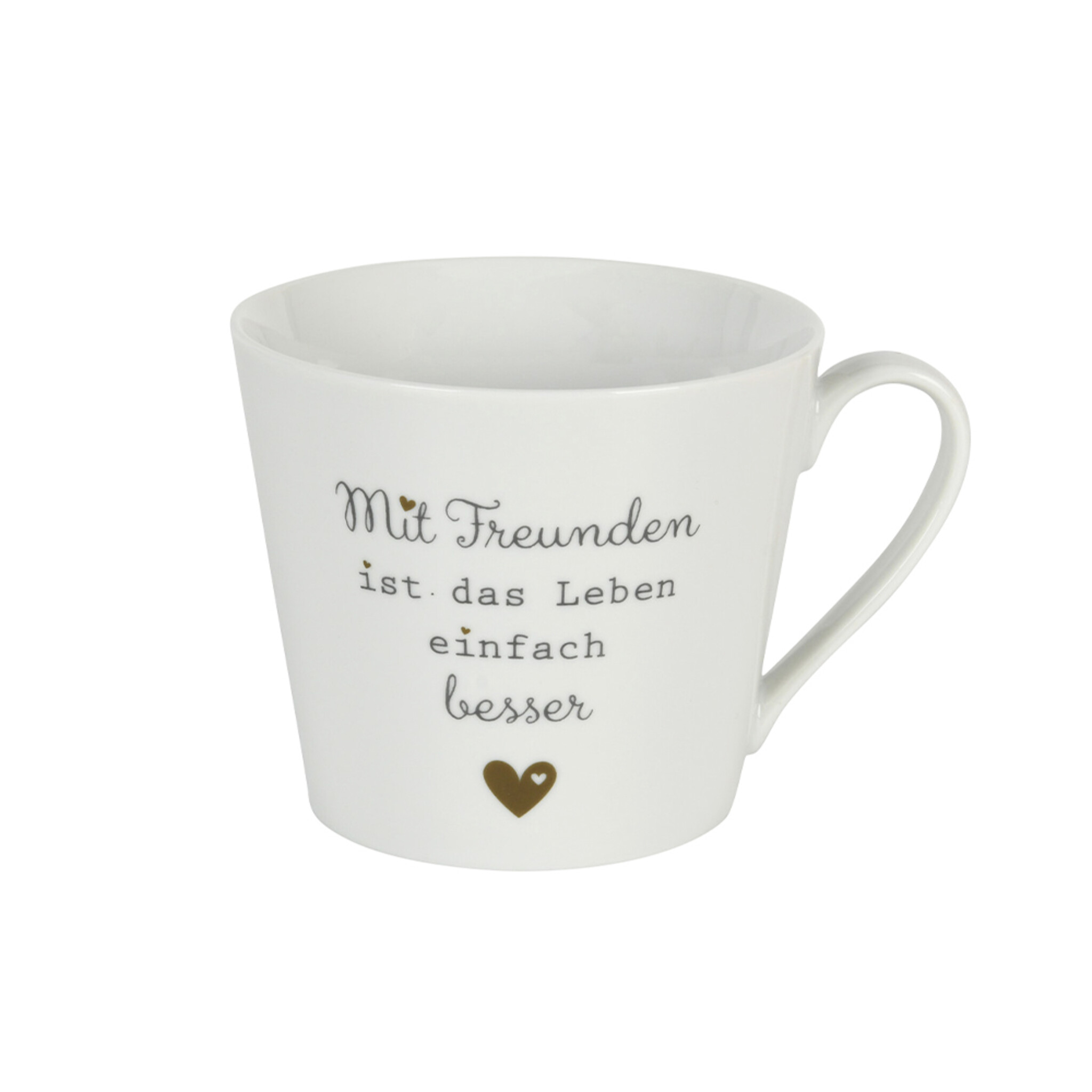 Happy Cup, Mit Freunden ist das Leben einfach besser, weiss 