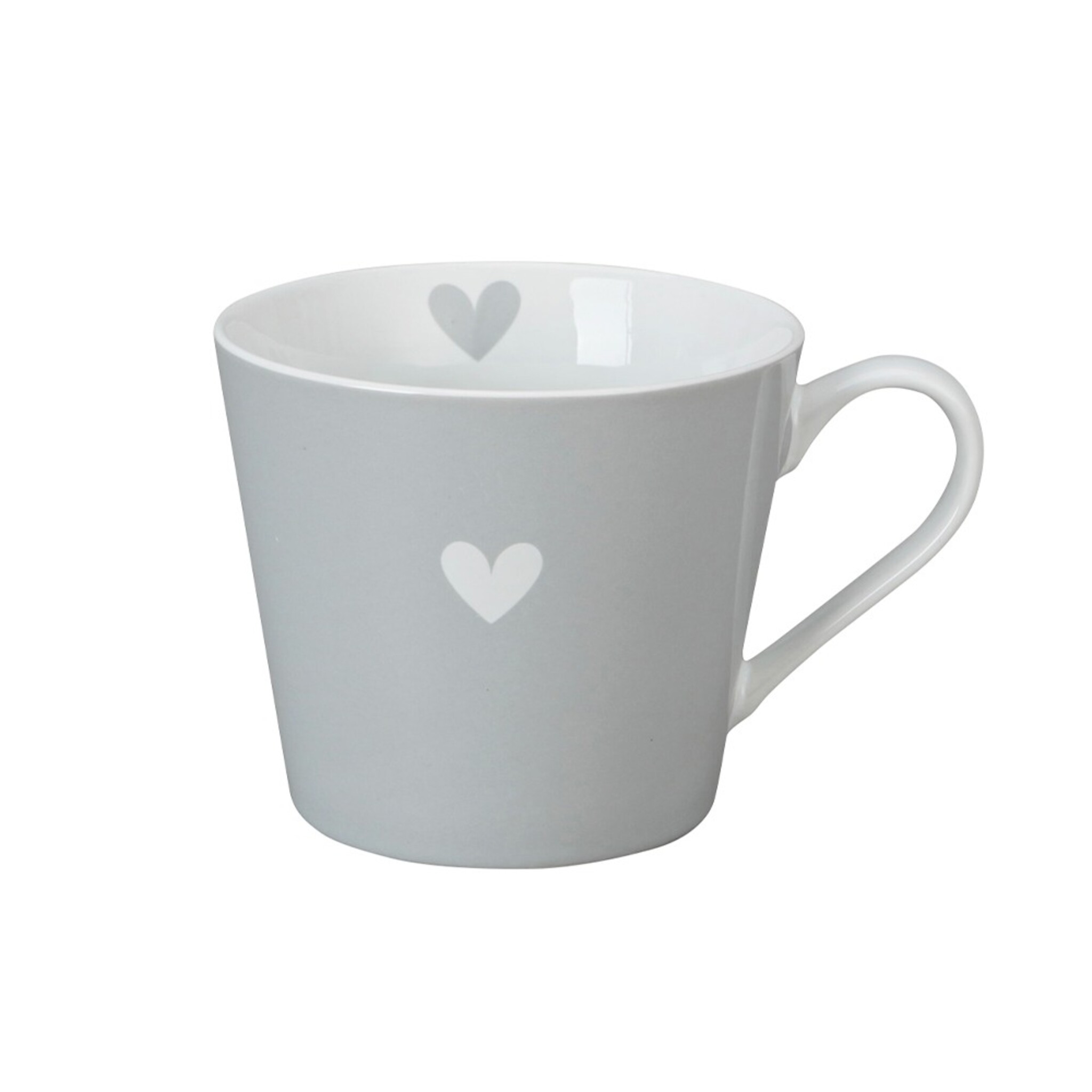 Happy Cup Tasse Colorful Heart, grey 