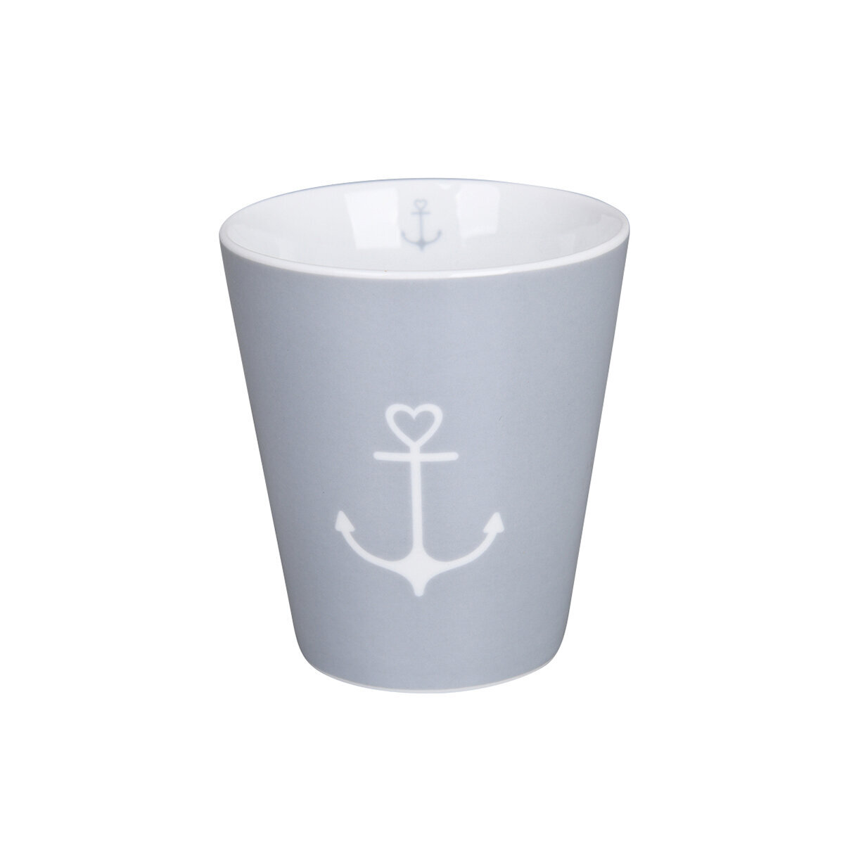 Happy Mug Anchor, grau 