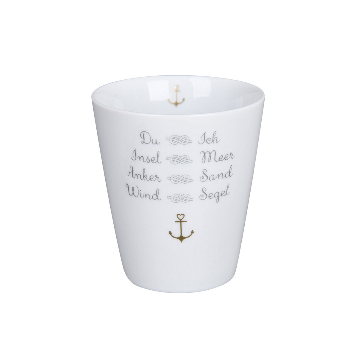 Happy Mug Becher Du und ich, weiss 