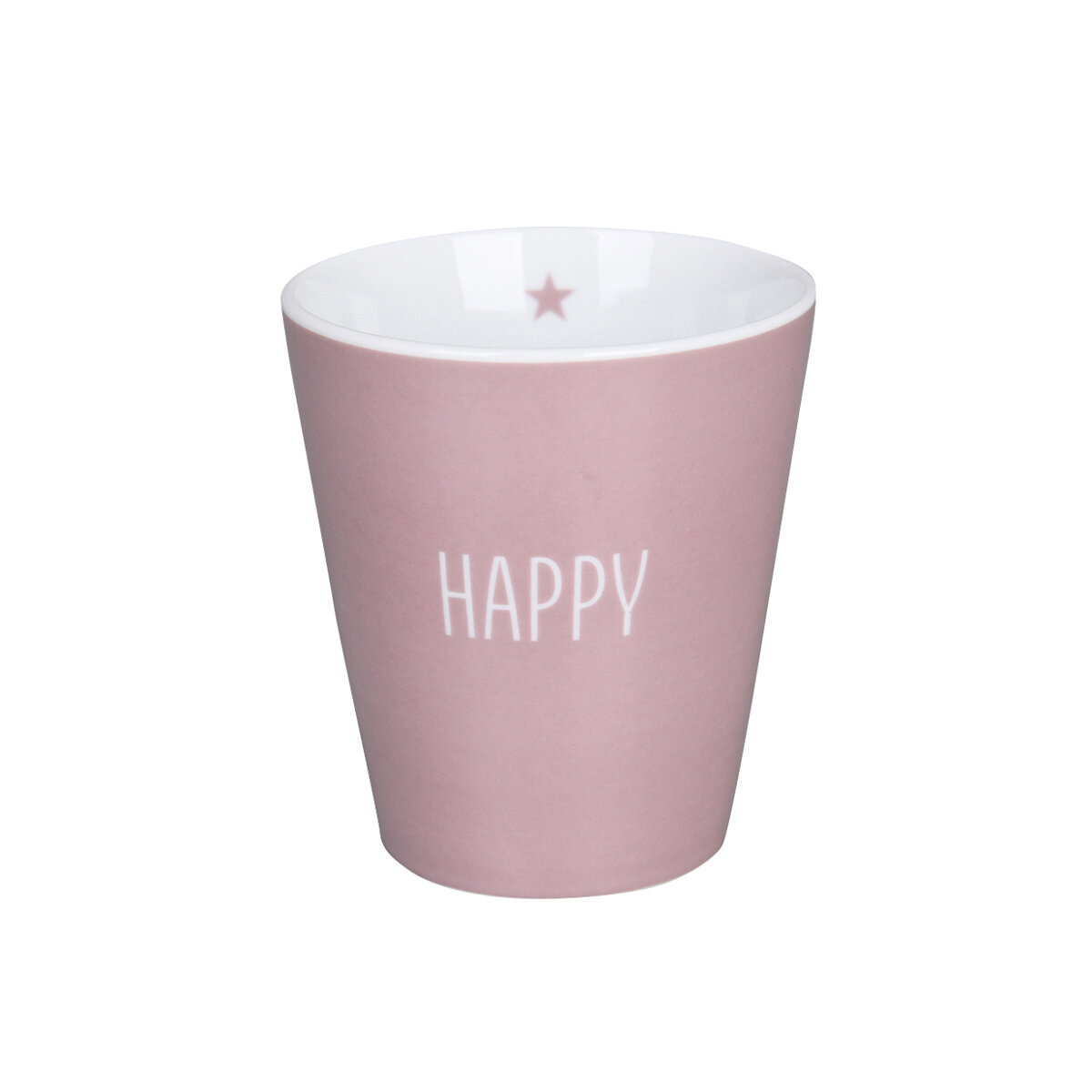 Happy Mug Becher Happy, rosa 