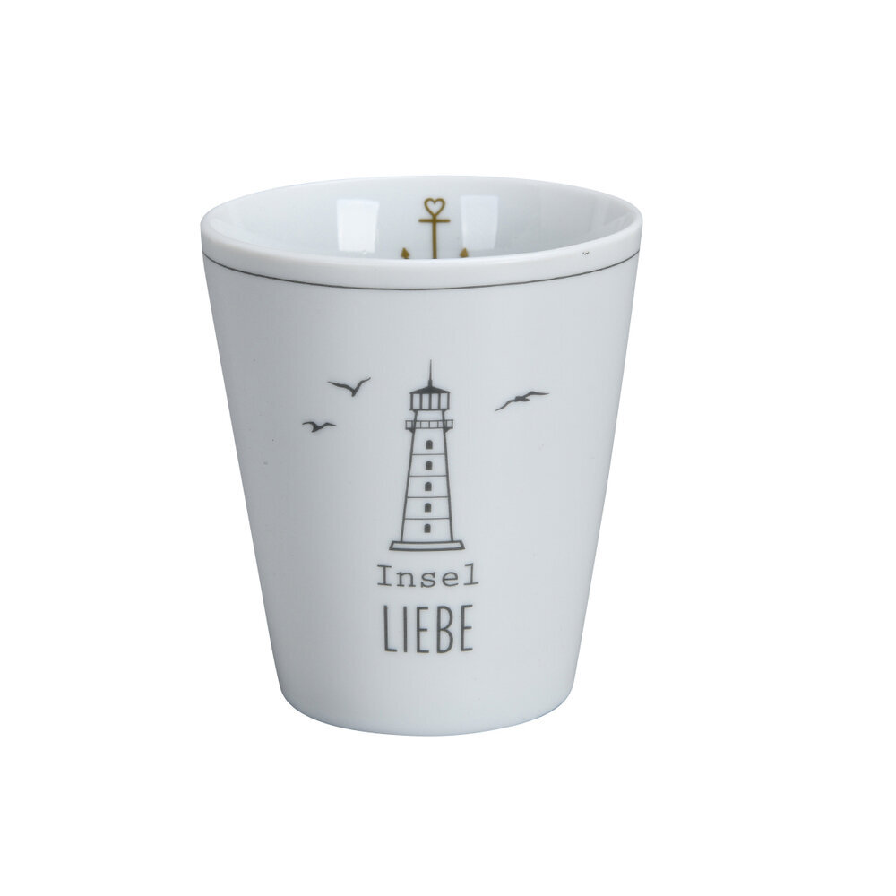 Happy Mug Becher Insel Liebe, weiss 