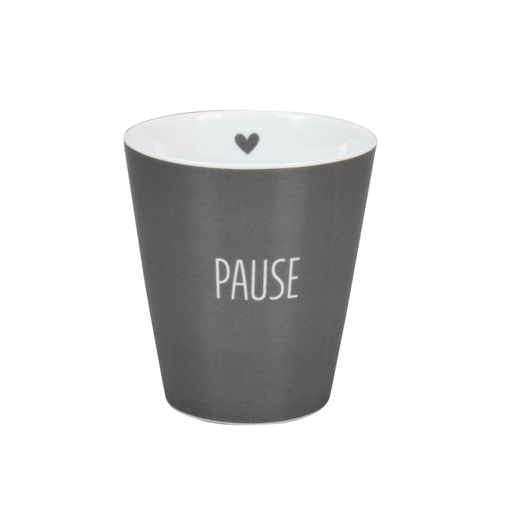 Happy Mug Becher Pause, grau 