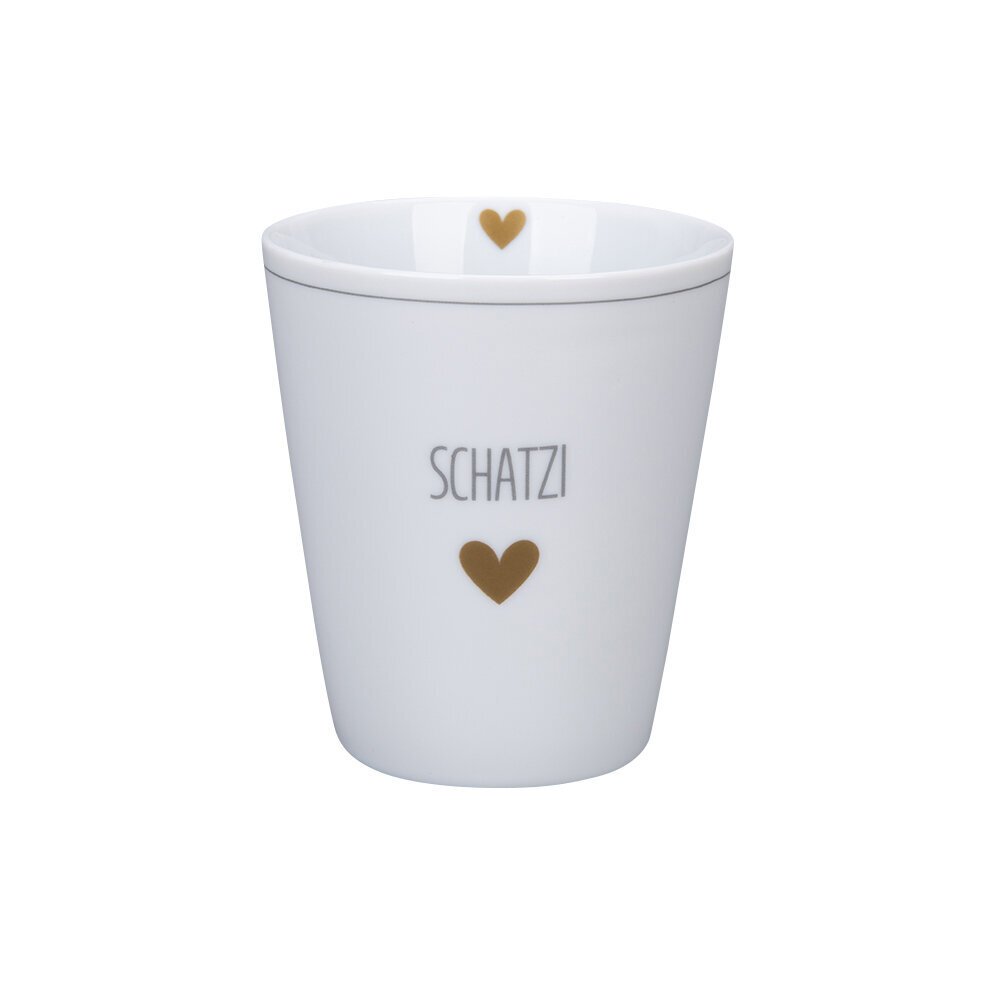 Happy Mug Becher Schatzi, weiss 