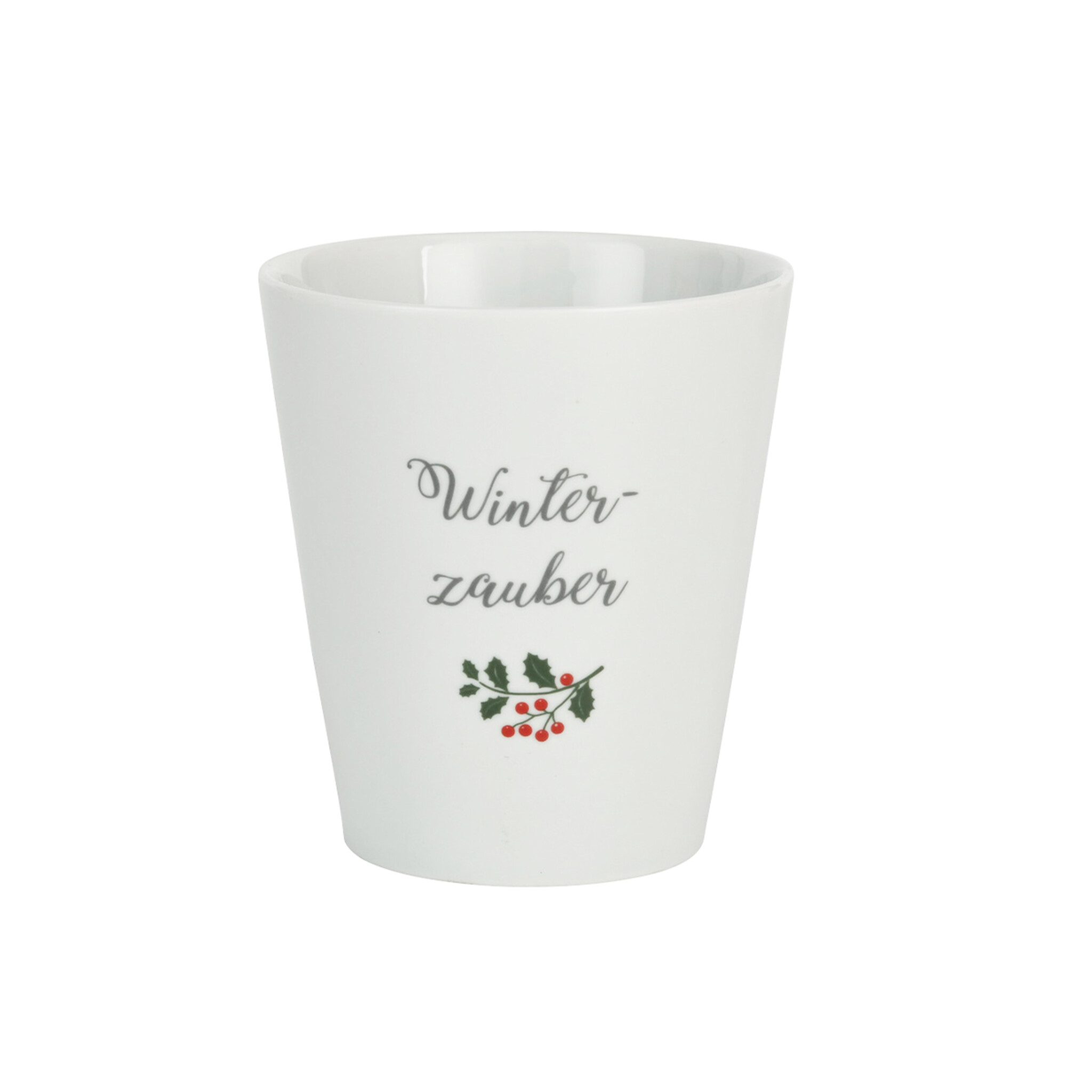Happy Mug Becher Winterzauber, weiss 