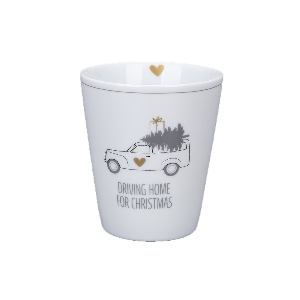Becher Happy Mug Driving Home for Christmas, weiss 