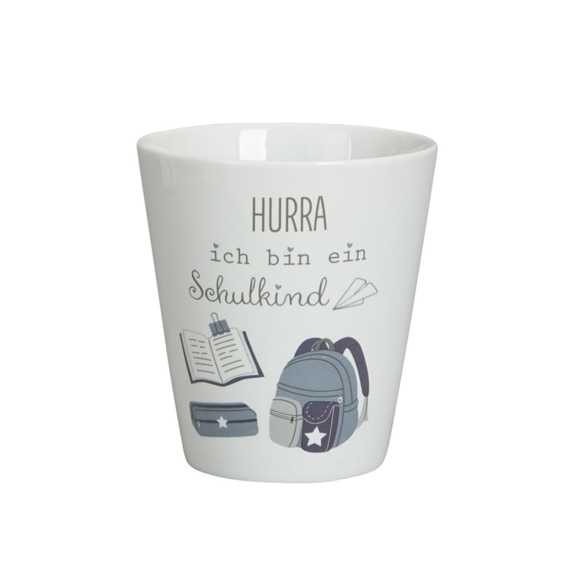 Happy Mug, Hurra ich bin ein Schulkind, blau 