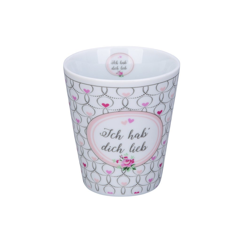 Happy Mug Ich hab' dich lieb, pink 