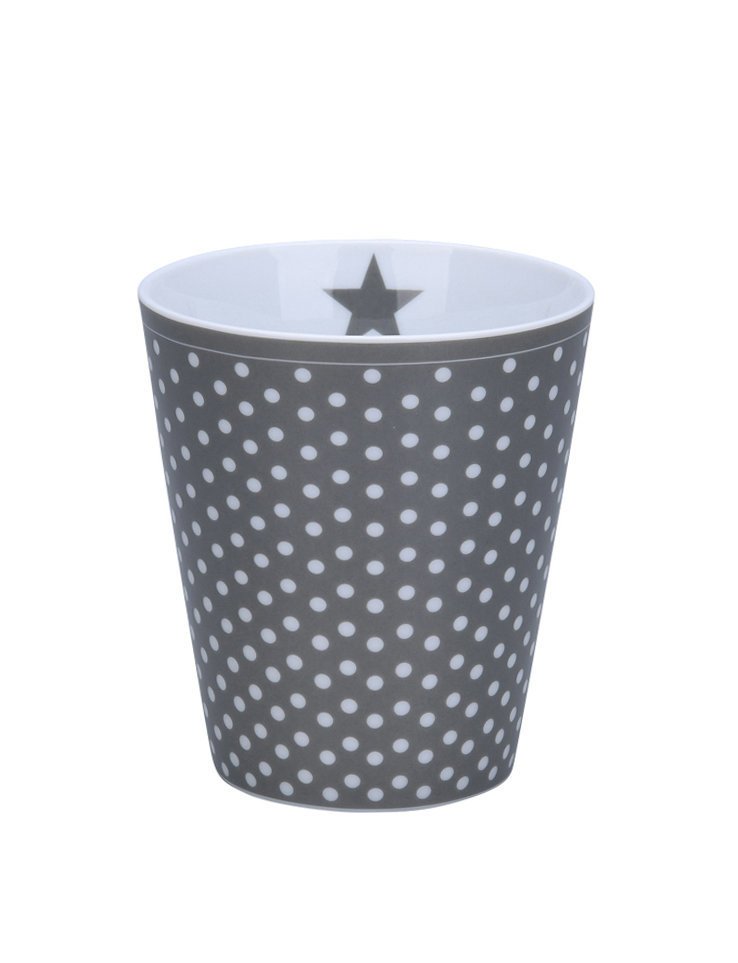 Happy Mug Micro Dots Becher, anthrazit 