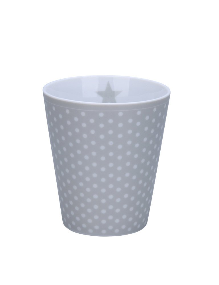 Happy Mug Micro Dots Becher, grau 