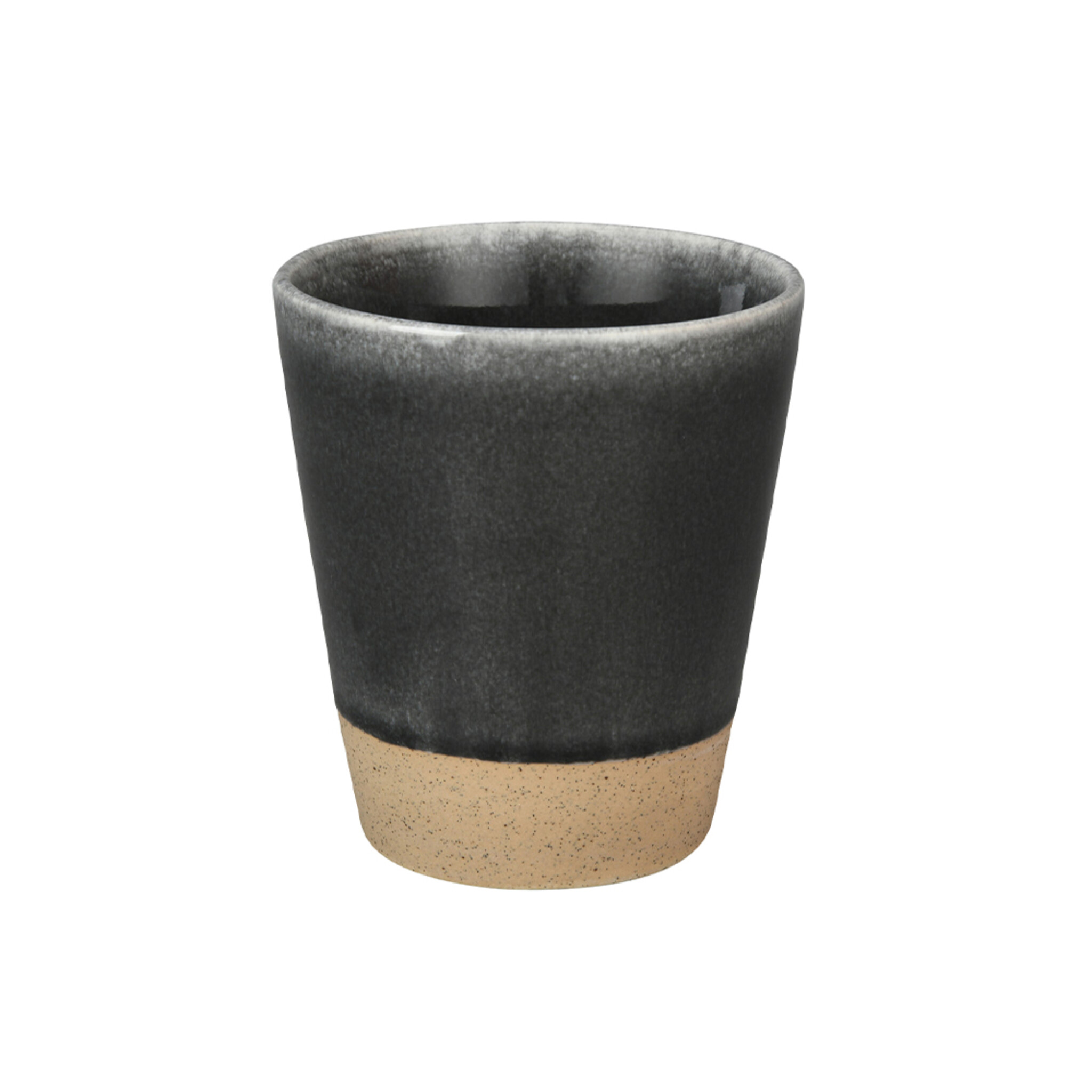 Keramik Becher mit Glasur, schwarz 