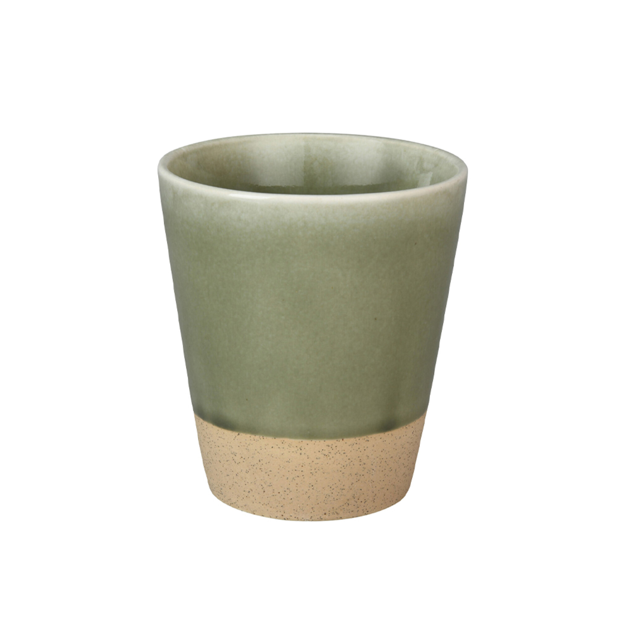 Keramik Becher mit Glasur, grün 