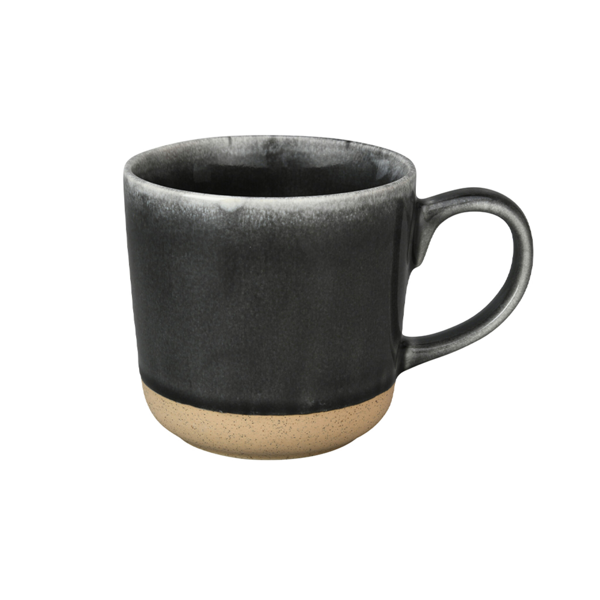 Keramik Tasse mit Henkel mit Glasur, schwarz 