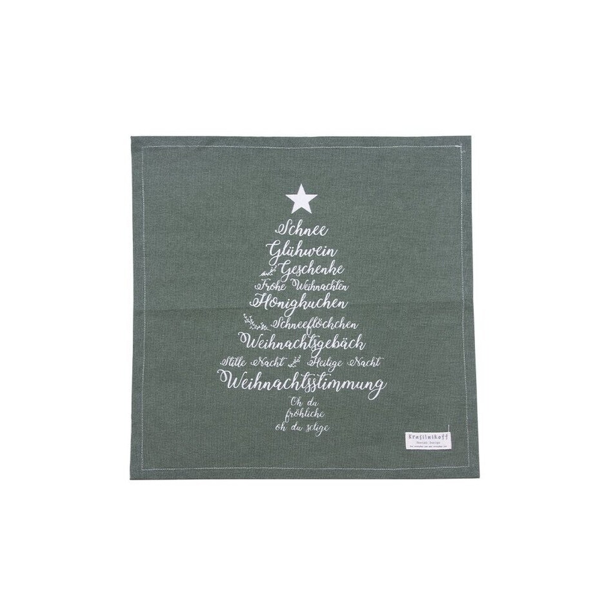Krasilnikoff Stoffserviette Christmas Words