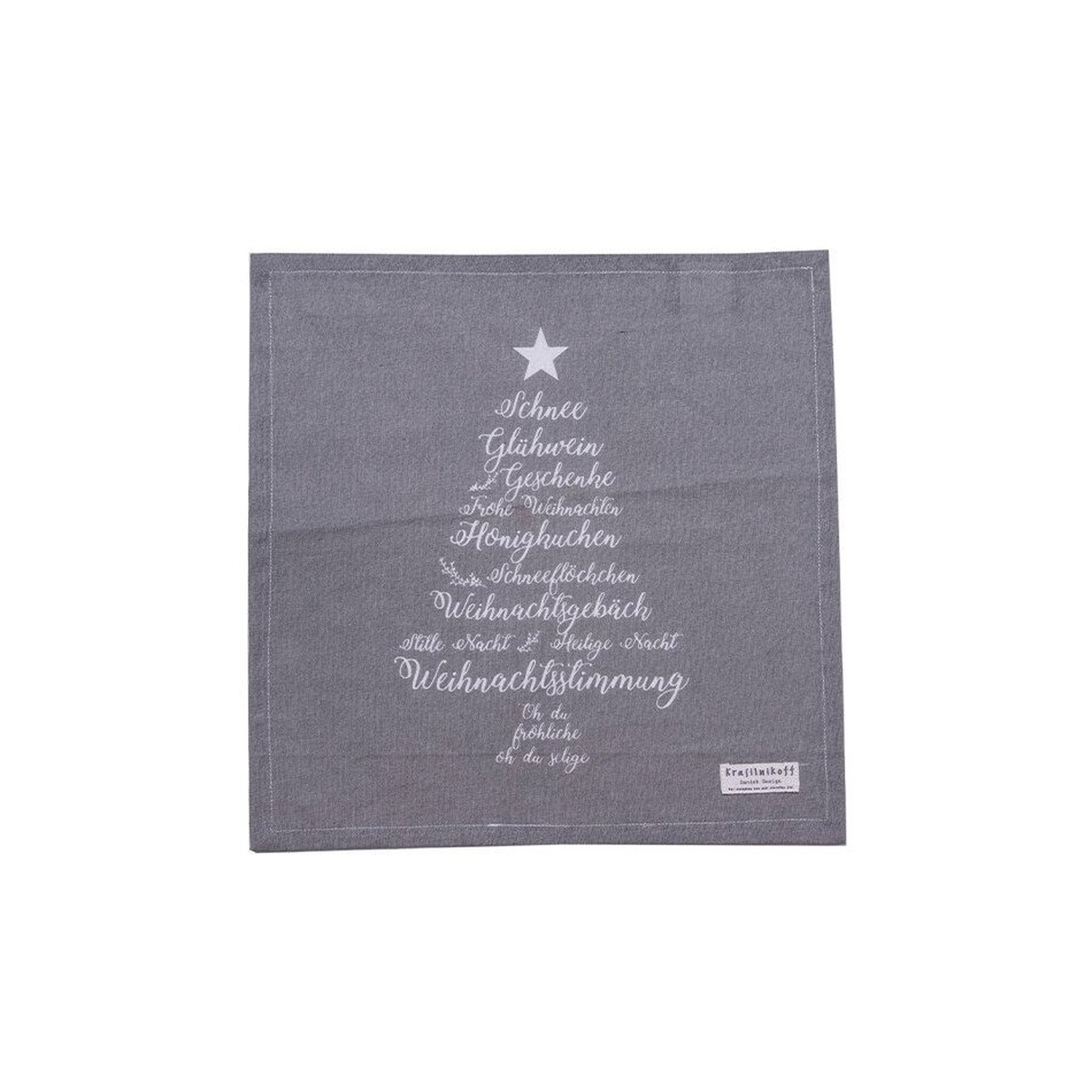 Krasilnikoff Stoffserviette Christmas Words