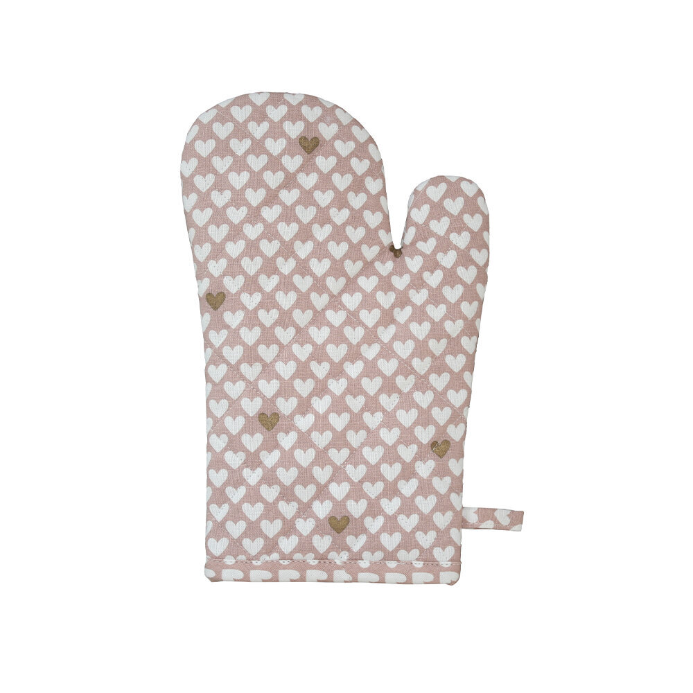 Ofenhandschuh Happy Hearts, rosa 