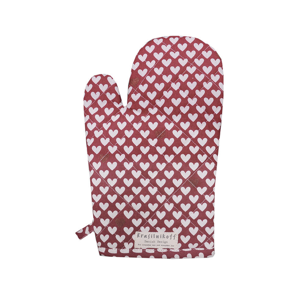 Ofenhandschuh Happy Hearts, rot 