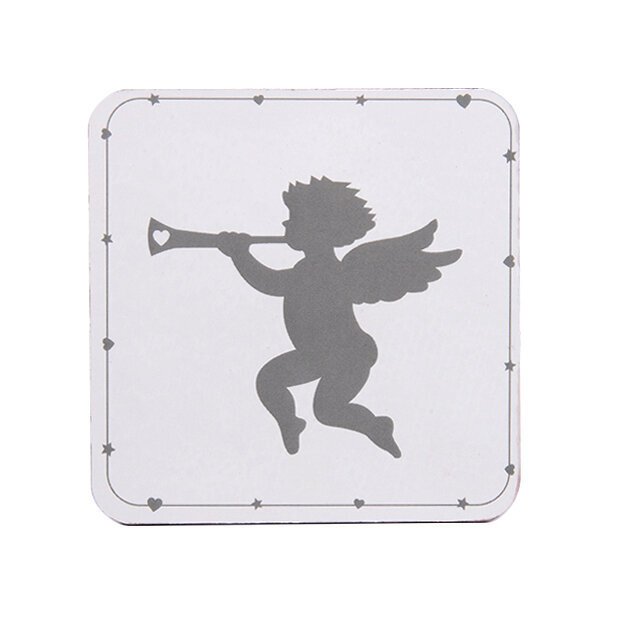 Untersetzer Cherub Angels aus Kork, weiss 