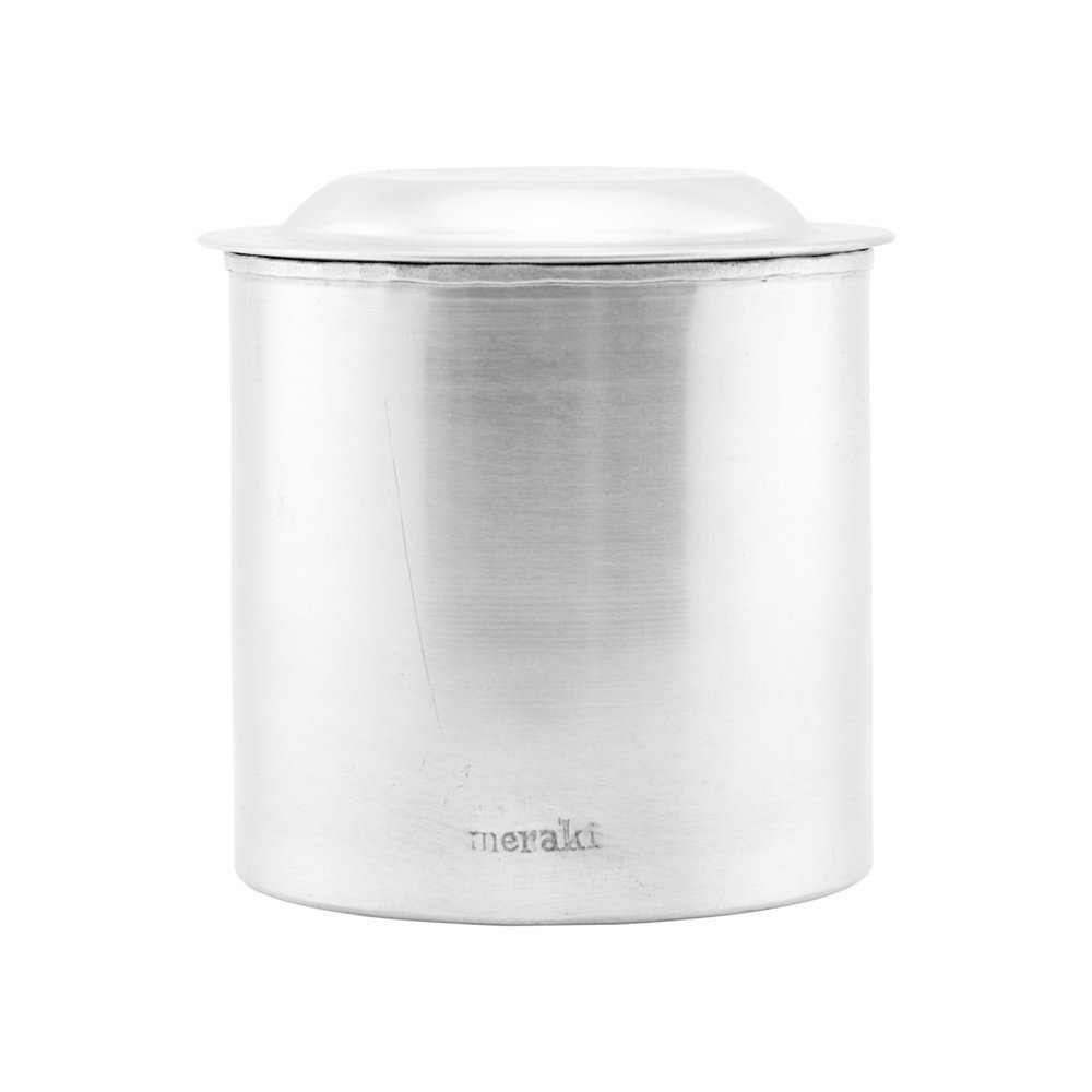 Dose mit Deckel Silber-Finish, silber Höhe 9,5 cm, ∅ 7,5 cm