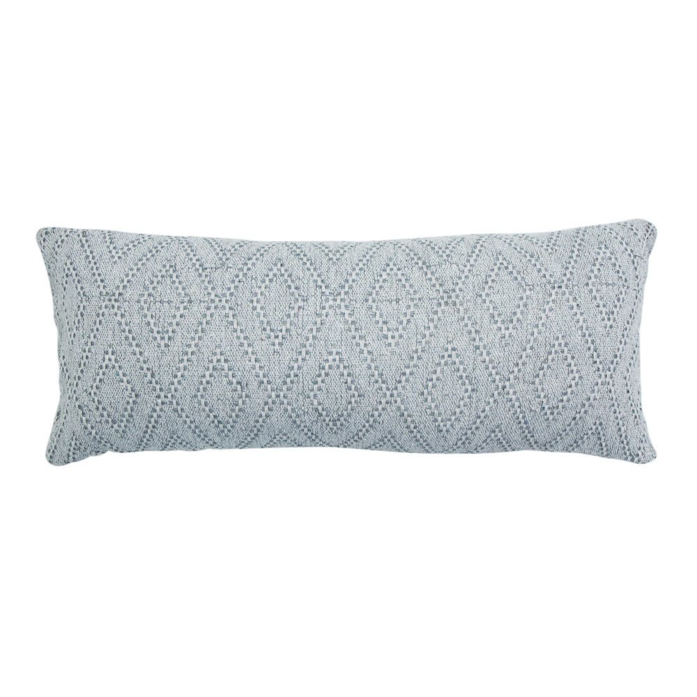 Längliches Kissen mit Harlekinmuster, grau  