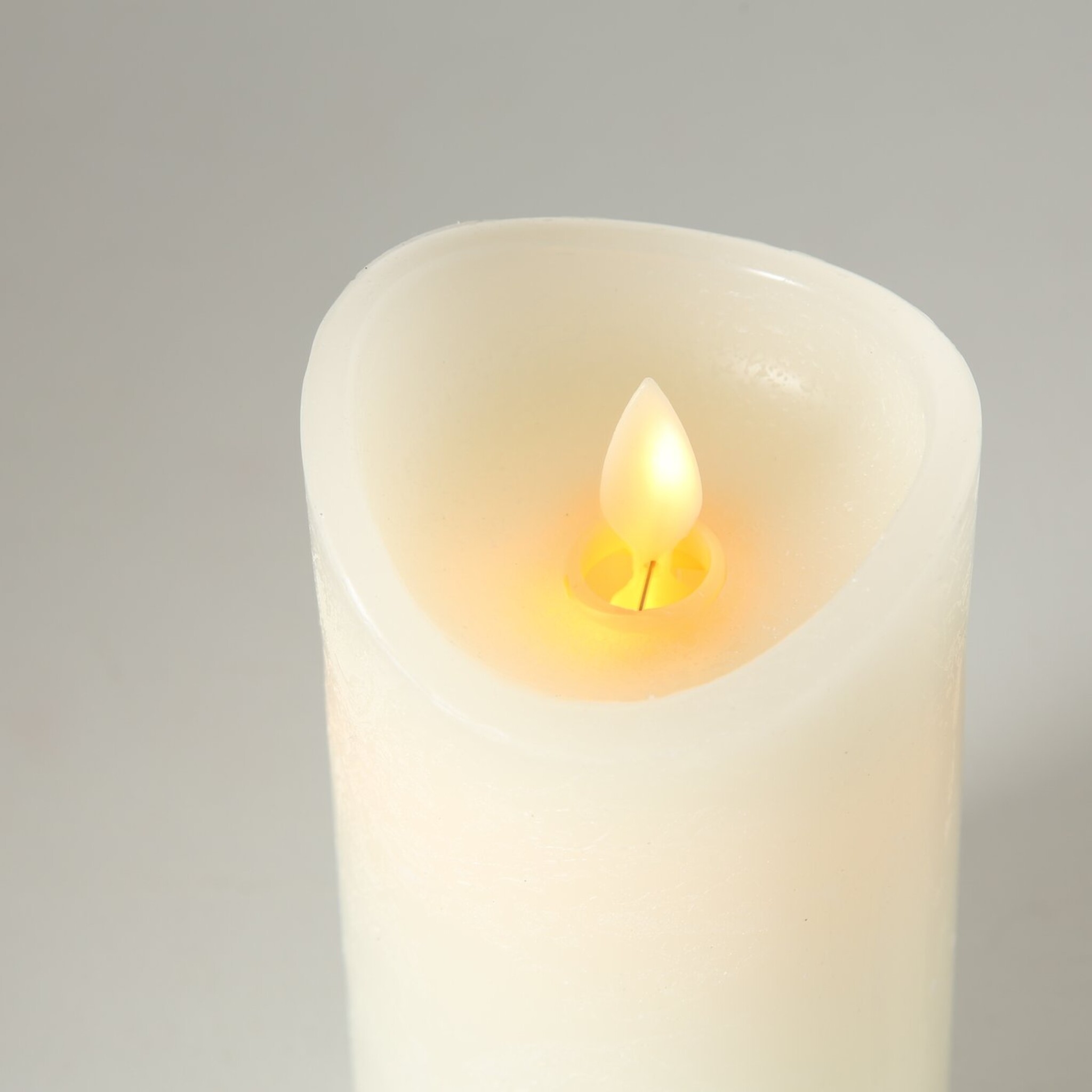LED Kerze Bino mit Timer und Swing Flame, cremeweiss Höhe 15 cm, D 7,5 cm