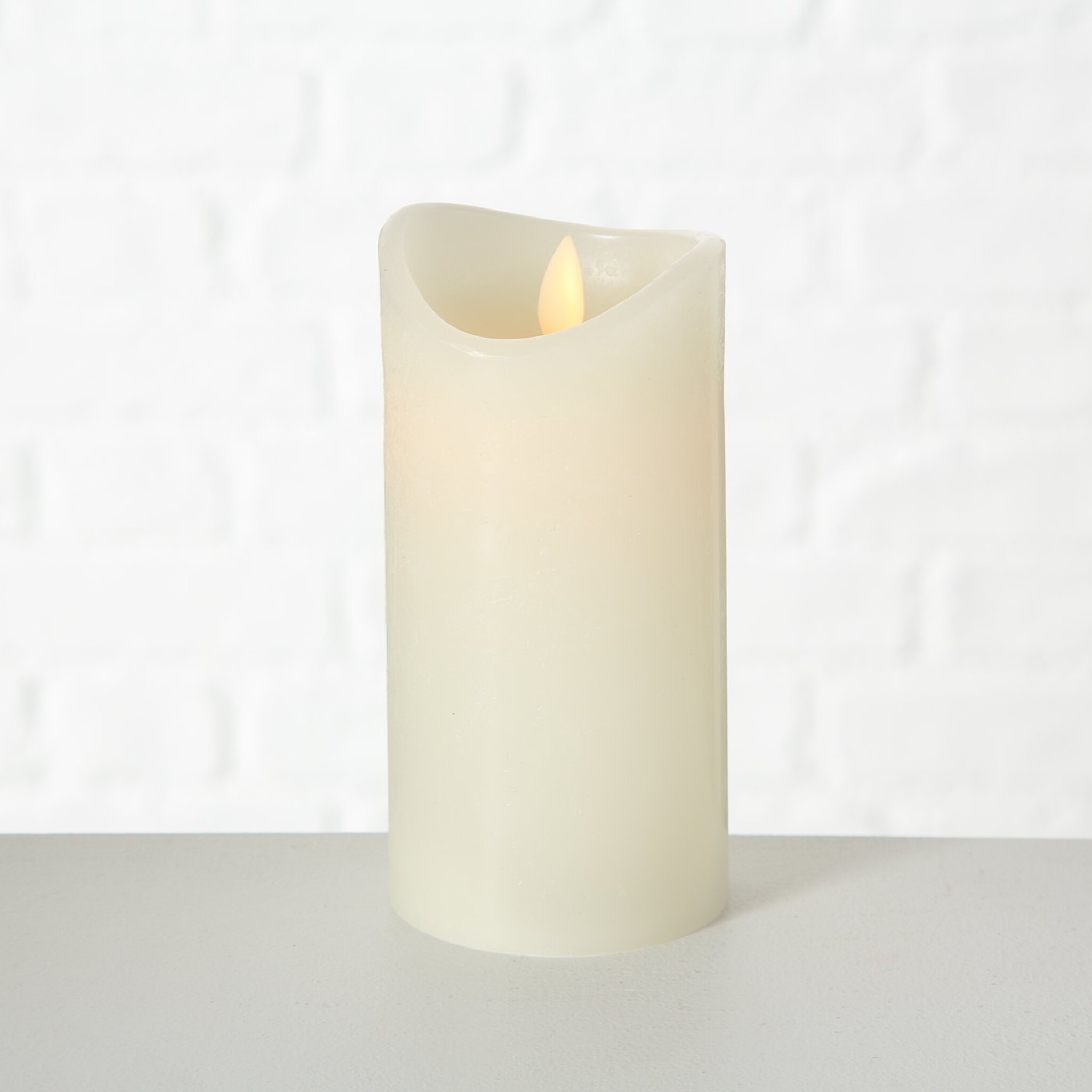 LED Kerze Bino mit Timer und Swing Flame, cremeweiss Höhe 15 cm, D 7,5 cm