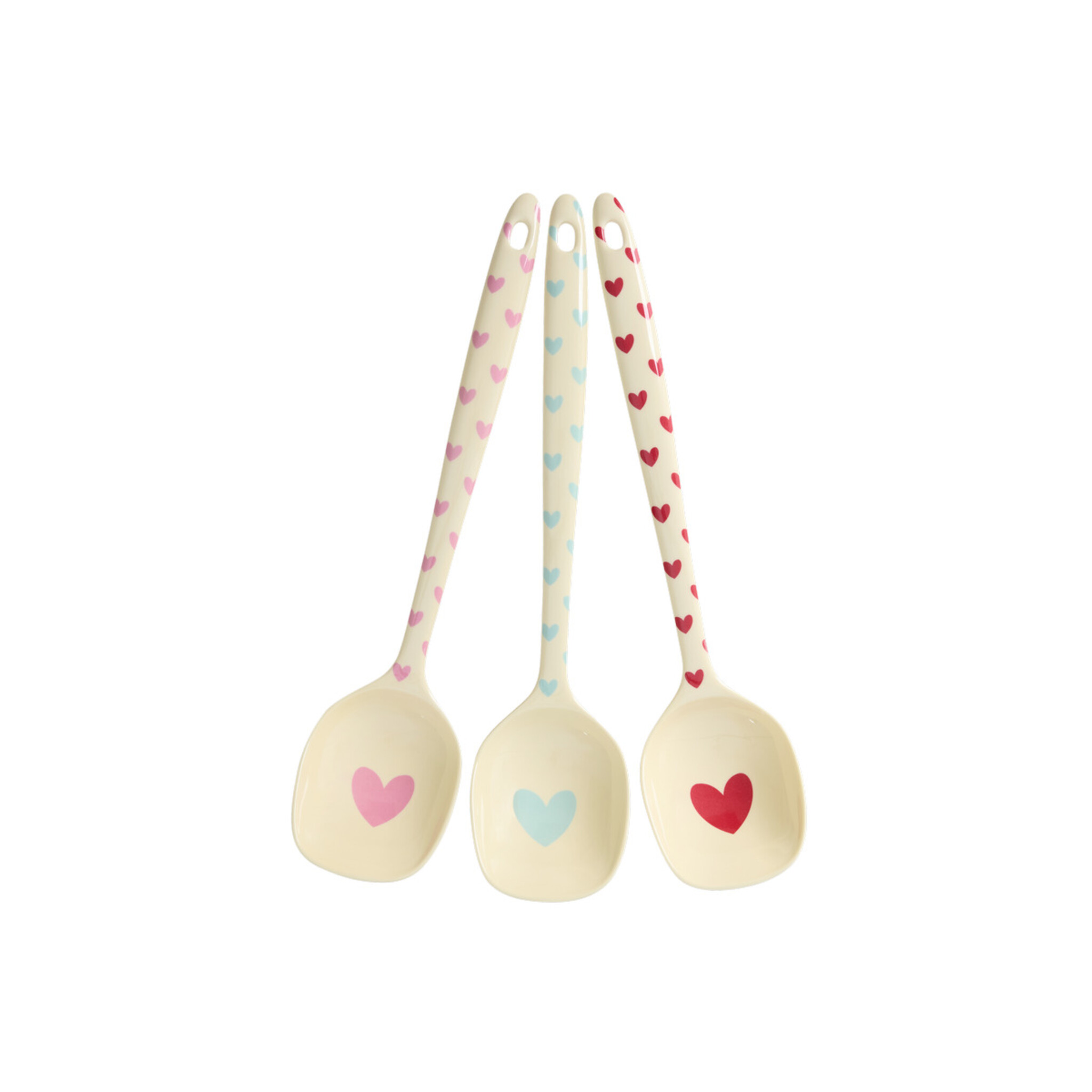 RICE Melamin Kochlöffel Favorite Hearts 3er, diverse 