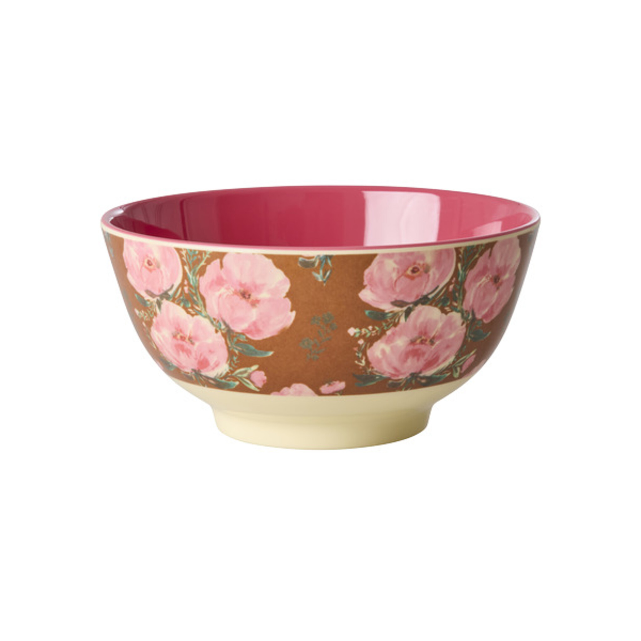 Melamin Schale Floral Fiesta Rose Medium, braun 