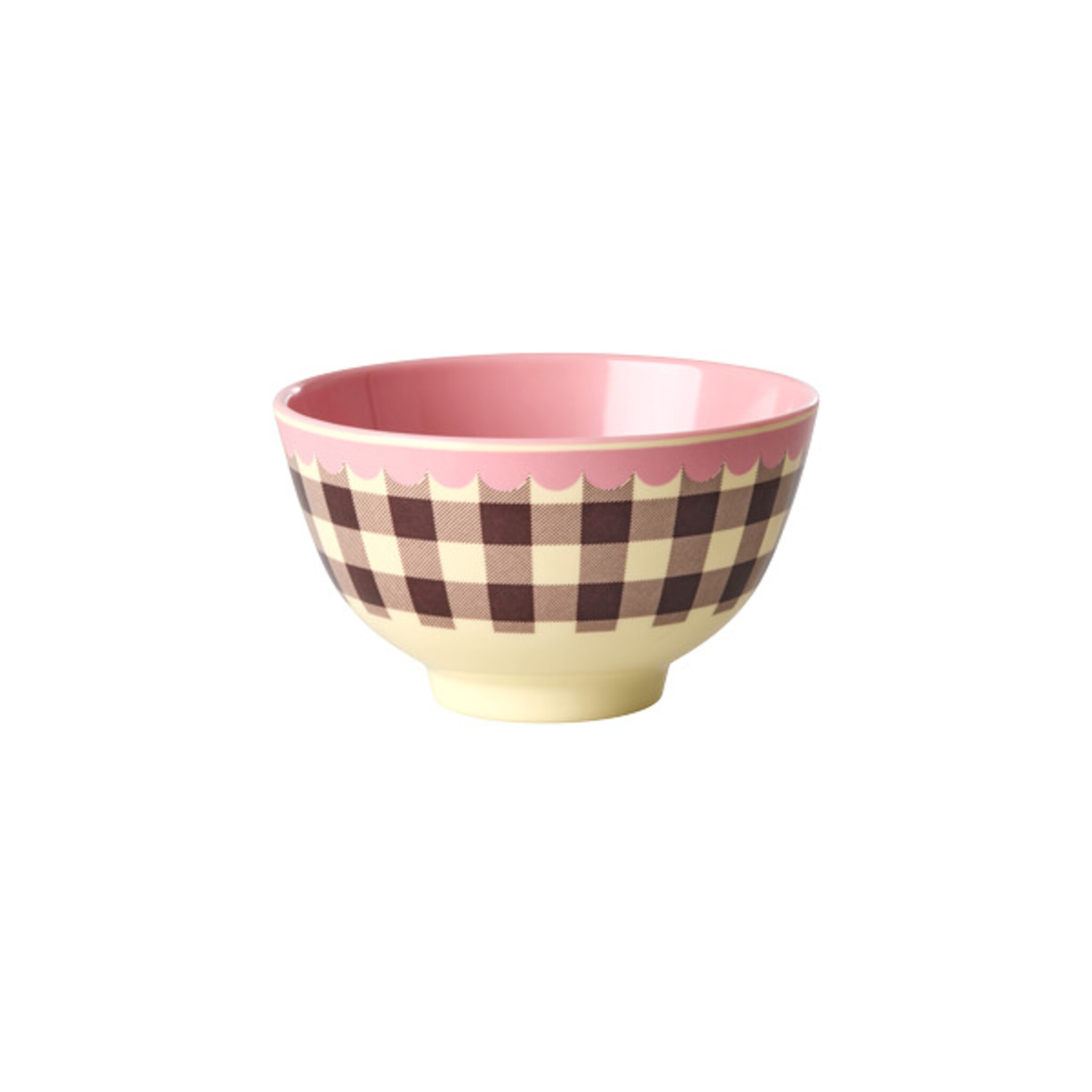 Kleine Melamin Schale Check Me Out, braun 
