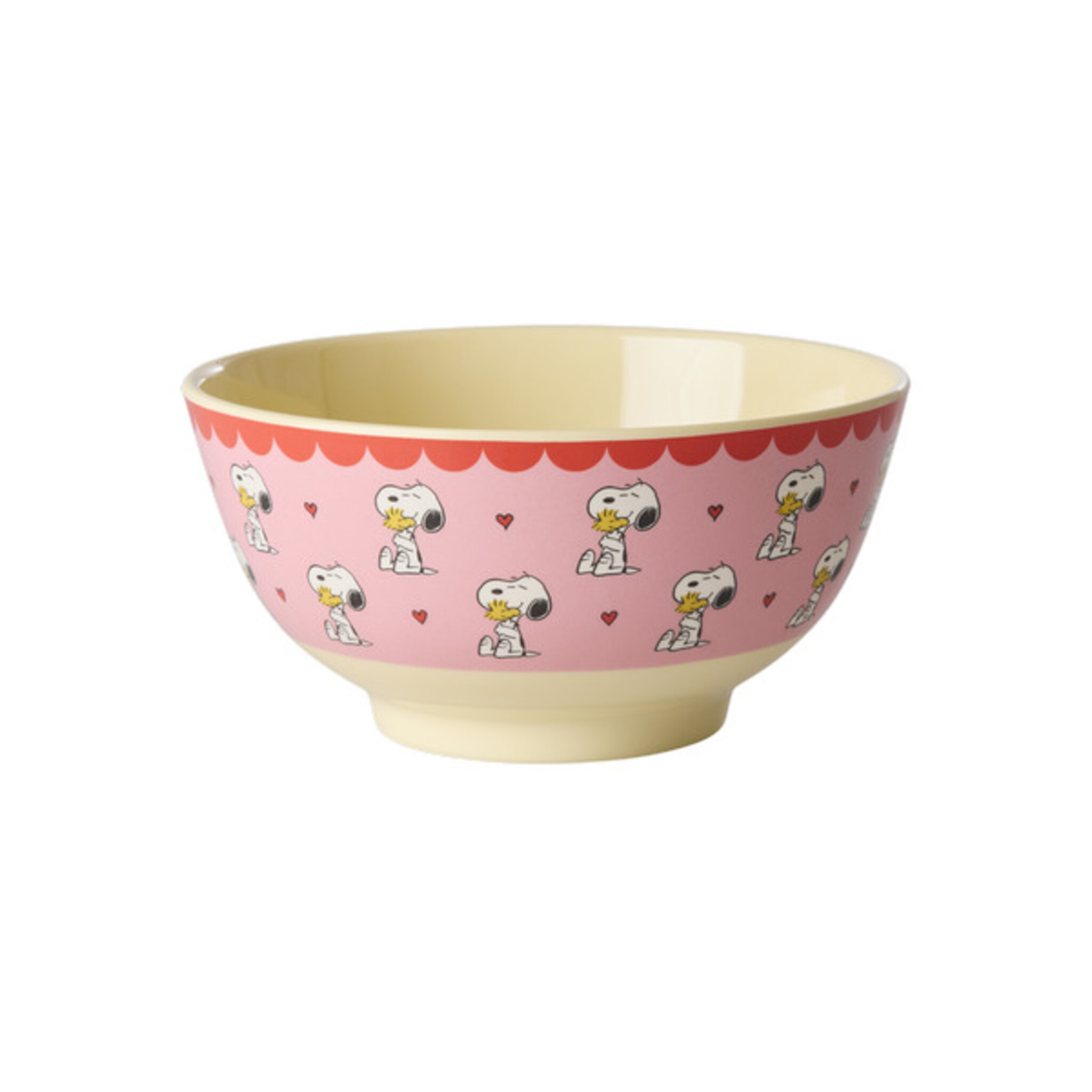 RICE Melamin Schale mit Snoopy - Medium, pink 