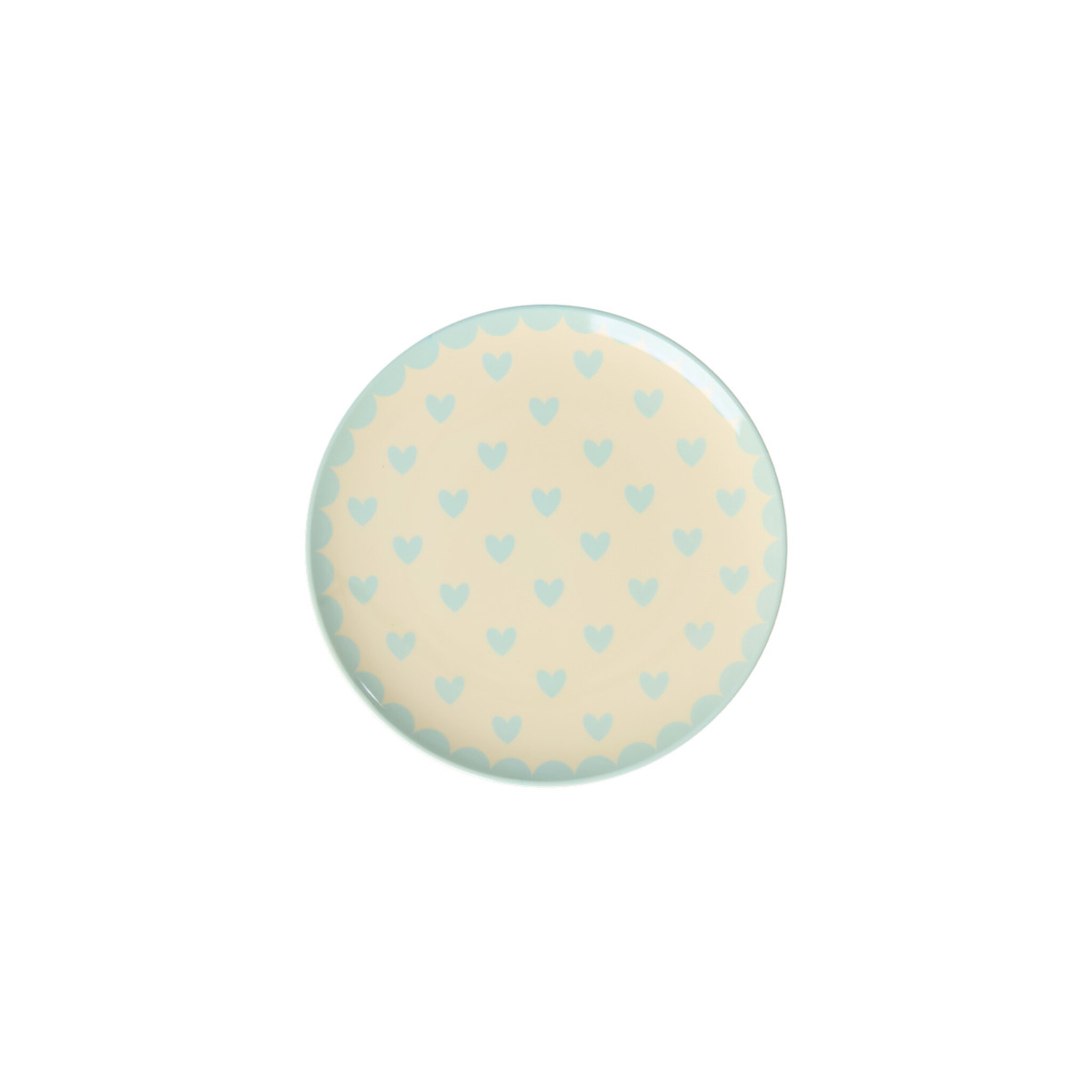RICE Melamin Kuchenteller Favorite Hearts, mint 