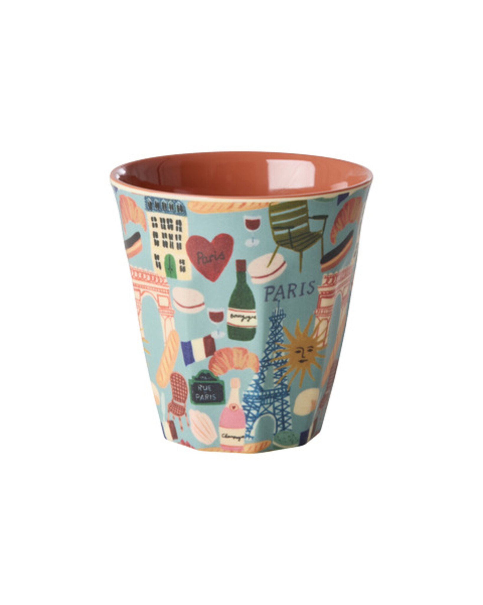 RICE Melamin Becher Small Bon Vivant 6er PAck, mehrfarbig 