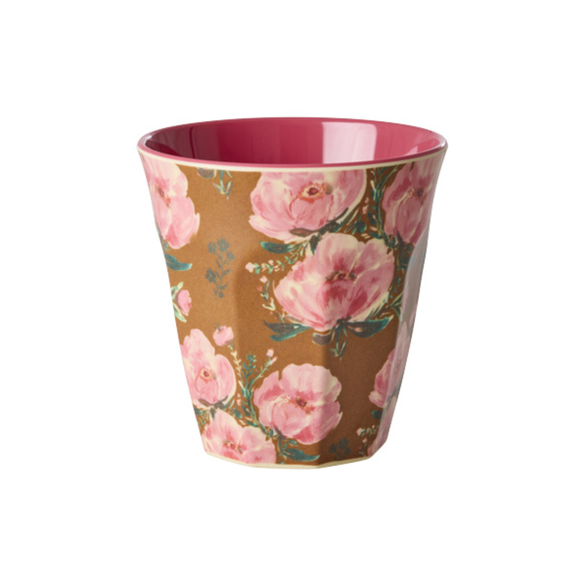 Melamin Becher Floral Fiesta Rose Medium, braun 